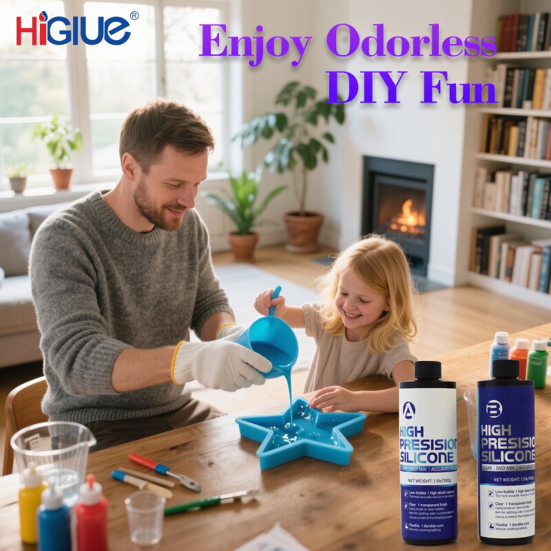 Silicone Rubber Mold Kit Supplier - 64OZ Super Elastic Liquid Casting Resins for Candle Soap