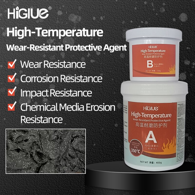 High Temperature Epoxy Factory - 500g 10kg Grey Black 350℃ Ceramic Bead Filled Wear Compound