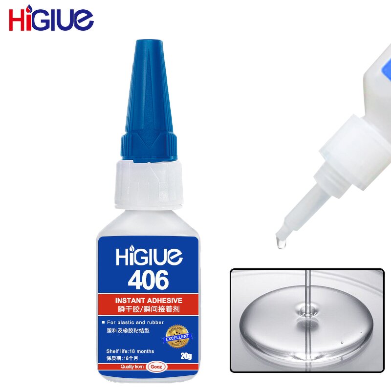 Super Glue Factory - 20g Colorless Low High Viscosity Fast Cure for Plastic Wood Glass
