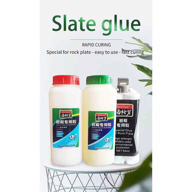 Marble Adhesive Supplier - Higlue 50ml for Stone Slate Crack Ceramic Tile Rock Plate
