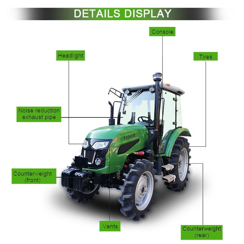 Garden Tractor Manufacturer - TDER Small 60-80hp for Agriculture