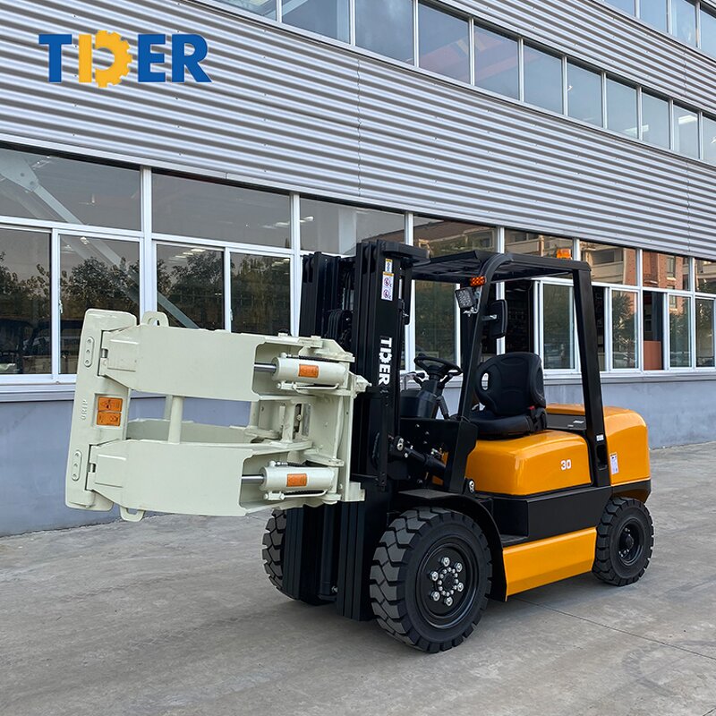Forklift Attachment Manufacturer - TDER Bale Brick Paper Roll Clamp 2-3.5