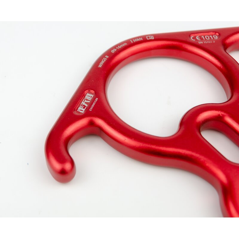 Figure 8 Descender Factory - Red Aluminum Rappelling Device