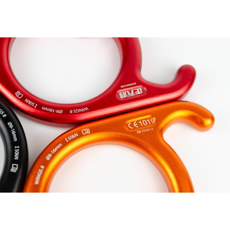 Figure 8 Descender Factory - Black Abseiling Belay Equipment