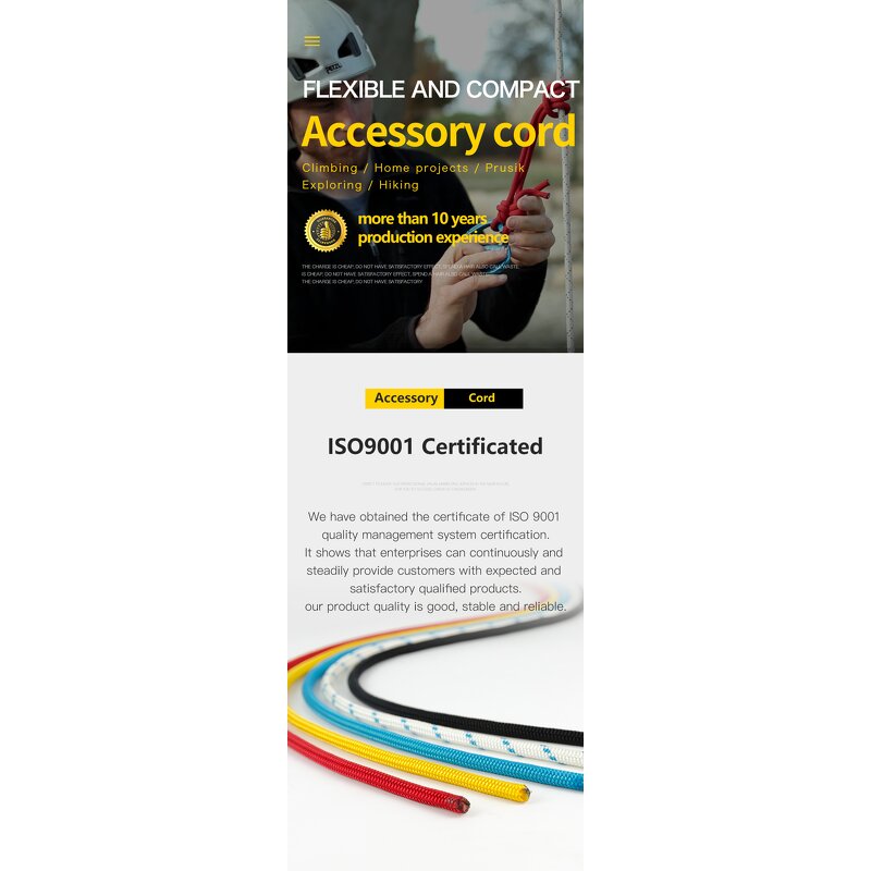 Accessory Cord Supplier - 7mm Nylon Durable Outdoor Cord