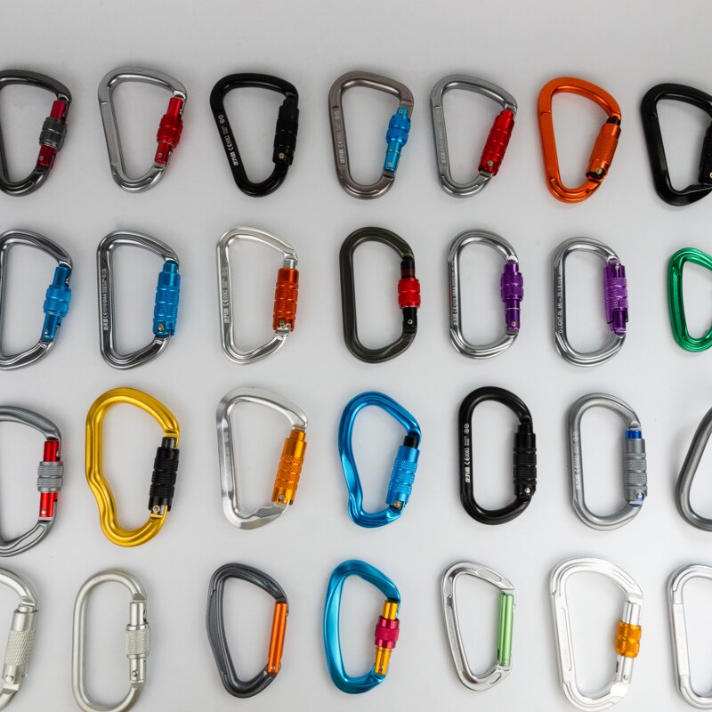 Quickdraw Carabiner Manufacturer - 25KN D-Shape Screw Lock