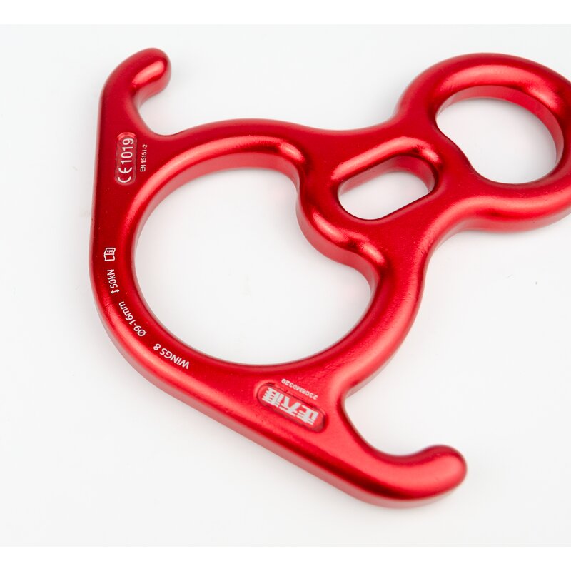 Figure 8 Descender Factory - Red Aluminum Rappelling Device