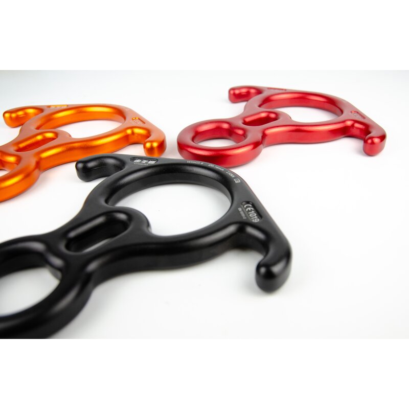 Figure 8 Descender Factory - Black Abseiling Belay Equipment