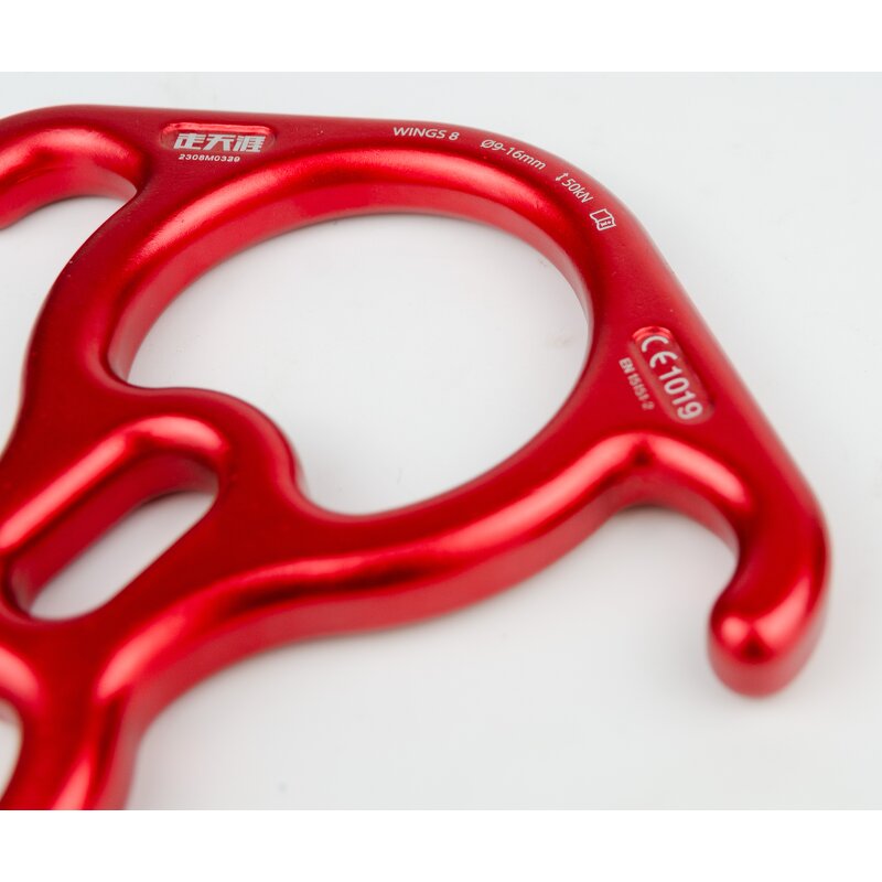 Figure 8 Descender Factory - Red Aluminum Rappelling Device