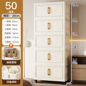 Storage Cabinet Manufacturer - OEM Custom Simple Wardrobe with 3-5 Layers