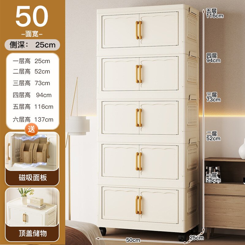 Storage Cabinet Manufacturer - OEM Custom Simple Wardrobe with 3-5 Layers