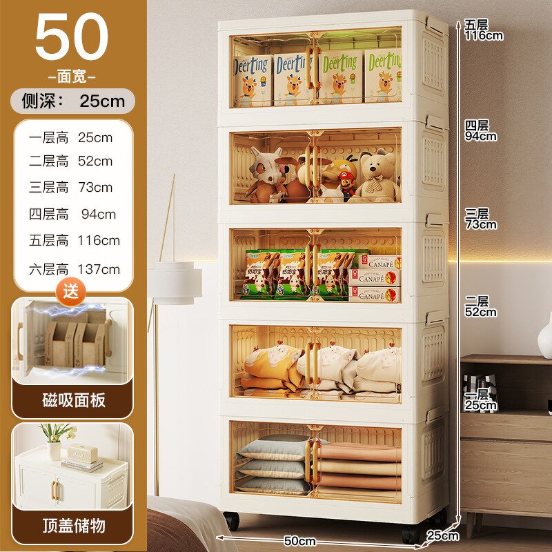 Storage Cabinet Manufacturer - OEM Custom Simple Wardrobe with 3-5 Layers