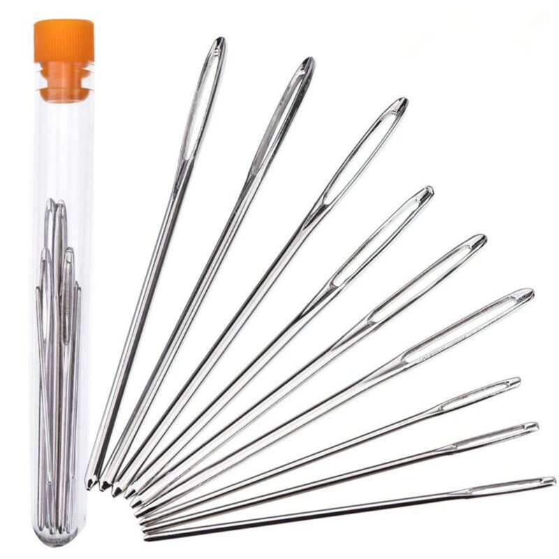 Sewing Hook Set Manufacturer - OEM Custom 9pcs Large Eye Needles Stainless