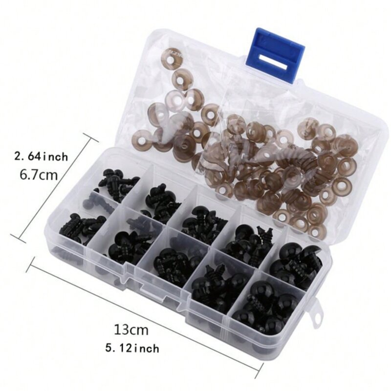 Safety Eyes Manufacturer - OEM Custom 100pcs 6-12mm Black Plastic Crafts