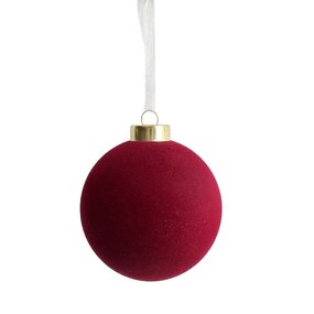 Christmas Ball Manufacturer - OEM Custom High Quality Wine Red Flocking