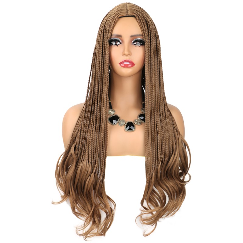 French Curly Three-Strand Braid Synthetic Hair Extension High-Temperature Fiber Loose Tail Mechanism High Wig for Foreign Trade