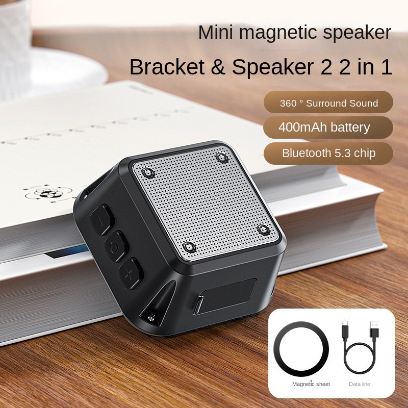 High Volume Mini Speaker with 5.3 Magnetic Subwoofer Wireless Outdoor Home Audio Bass & Karaoke DC Power Packaged in Box