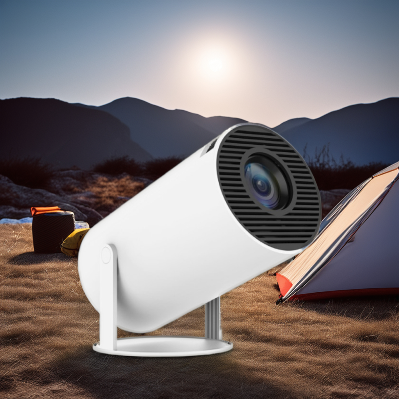 HY300Pro Android 11 Smart Projector Wireless Connectivity 3D Capability LCD & LED Lights for Camping Families