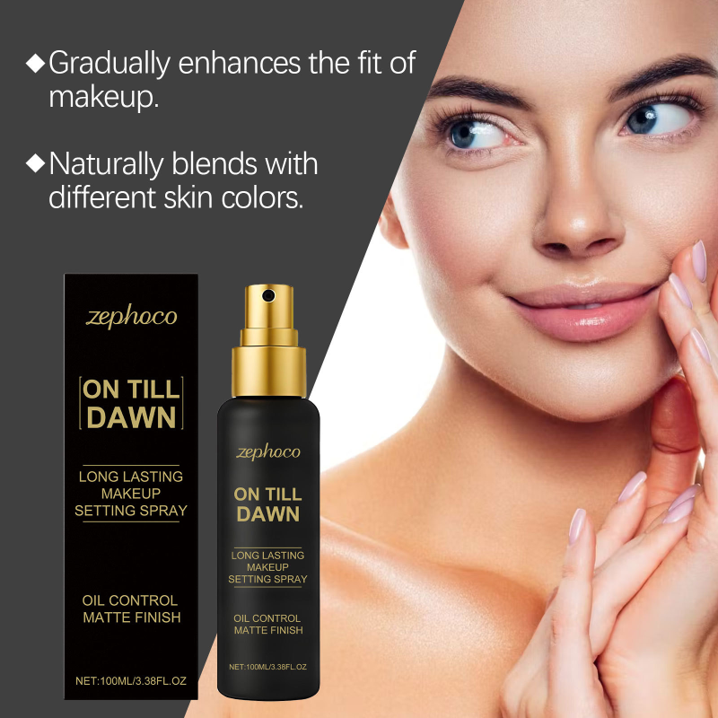 Zephoco Lightweight Long-Lasting Makeup Setting Spray Delicate Liquid That Controls Oil and Resists Light Natural and Natural