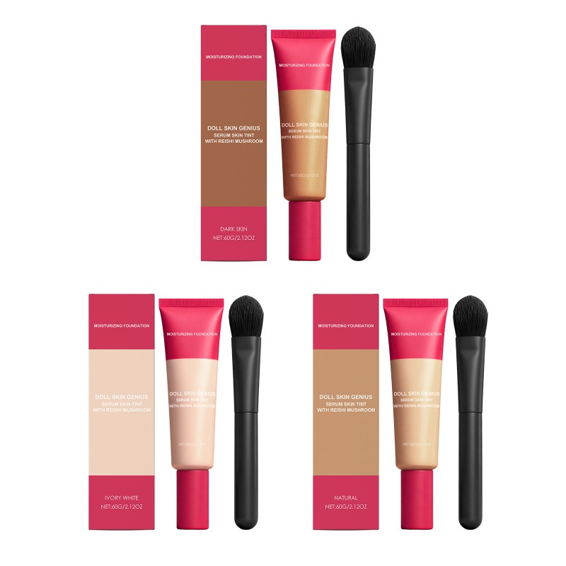 Lightweight Mineral Foundation Cream Series Moisturizing Nourishing for Dry Skin Matte Clear Oil Oil-Free