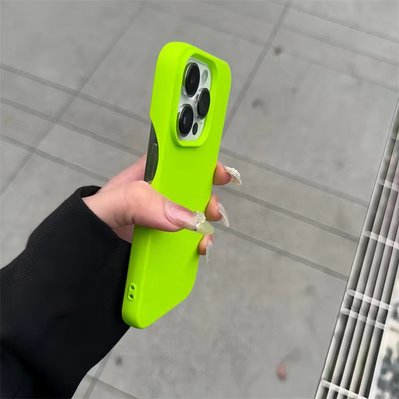 Solid Color Silicone Protective Case for iPhone 16 Pro for Samsung Models Soft Phone Grip Frosted Design Hollow Mobile Phone Cas