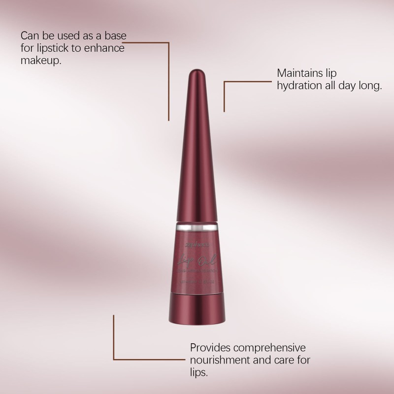 Zephoco Daily Gentle Care Lip Oil Red Nourishing Mineral Liquid for Hydrating and Moisturizing Lip Skin