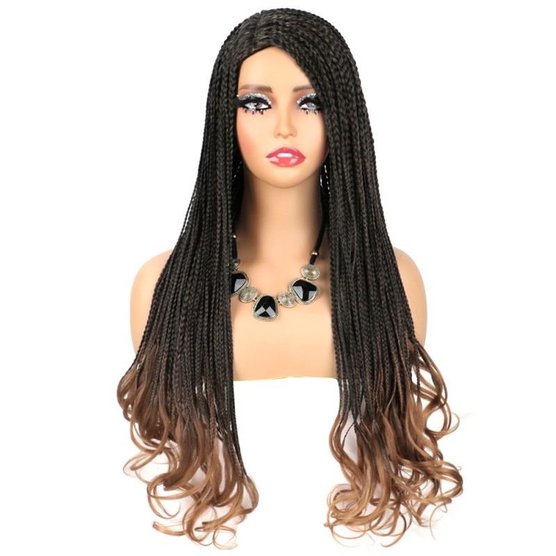 French Curly Three-Strand Braid Synthetic Hair Extension High-Temperature Fiber Loose Tail Mechanism High Wig for Foreign Trade