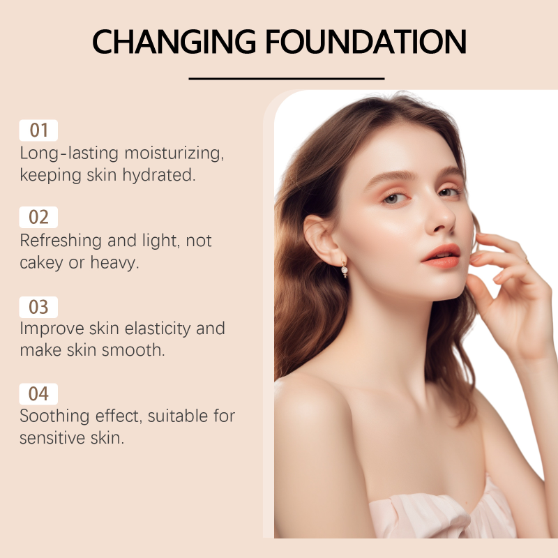 Hoygi Lightweight Matte Liquid Foundation Protective Concealer for Oily or Dry Skin Mildly Moisturizing with Soothing Effect