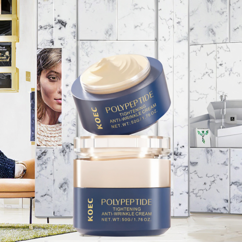 Polypeptide Tightening Face Cream Anti-Wrinkle & Fine Line Reduction 50ml Vegan Ingredients GMP Certified Private Label