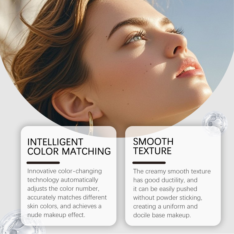 2-in-1 Cream Foundation Stick Color-Changing Mineral Makeup Lightweight Natural Fit for Oily & Dry Skin Matte Clear Coverage