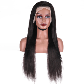 European American Small Cap Size Hot Sale Long Straight Natural Black Wig Real Human Raw Hair