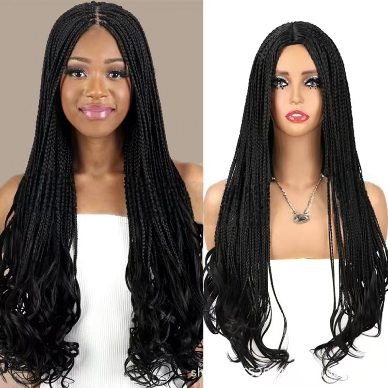 French Curly Three-Strand Braid Synthetic Hair Extension High-Temperature Fiber Loose Tail Mechanism High Wig for Foreign Trade