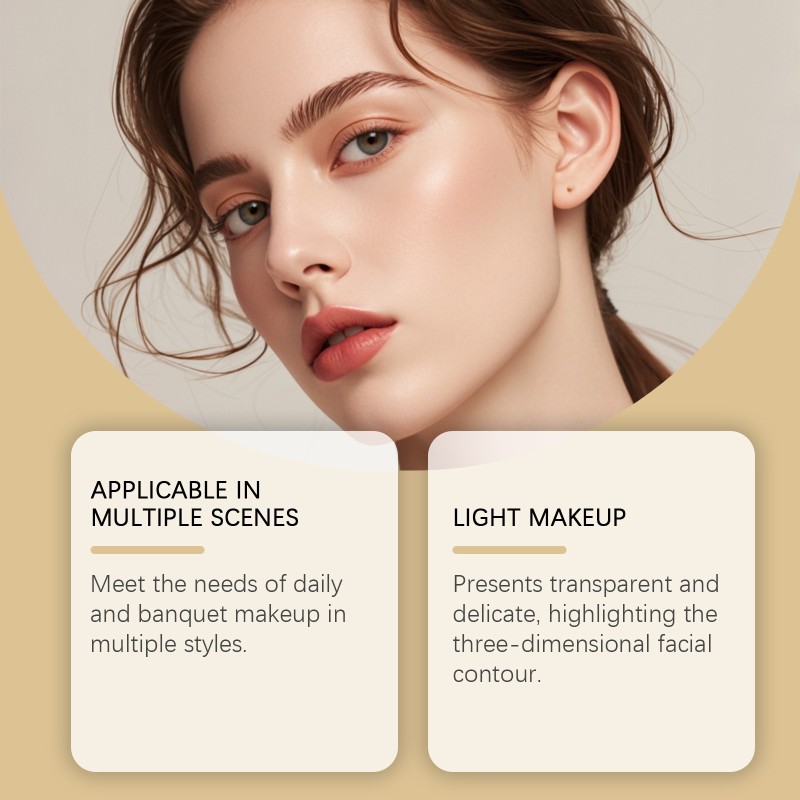 Gold-Plated Comprehensive Color Makeup Plate High-Gloss Silkworm Brightening Eye Shadow Blush Multi-Use Color Makeup