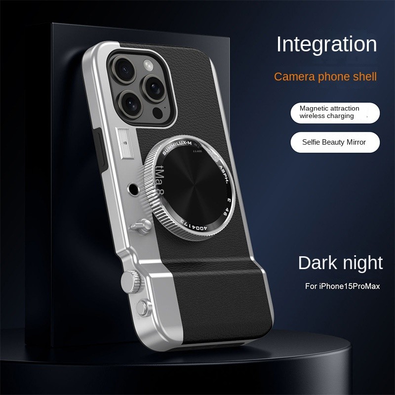 Creative Magnetic Stereo Camera Protector Hard TPU Phone Case for XS 15 14 13 12 14 Pro Celebratory Mobile Phone Electroplate