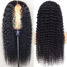 13*4 Lace Front Transparent Remy Wig Deep Wave Kinky Texture Straight Style 12A Cross-Border Hot Sale New Collection Loose Style