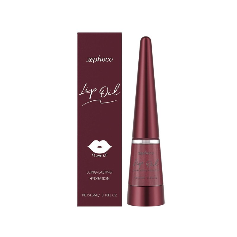 Zephoco Daily Gentle Care Lip Oil Red Nourishing Mineral Liquid for Hydrating and Moisturizing Lip Skin