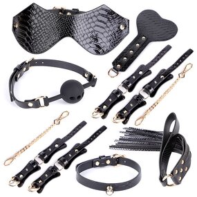 BDSM Gear Manufacturer - 7-Piece Leather Bondage Set