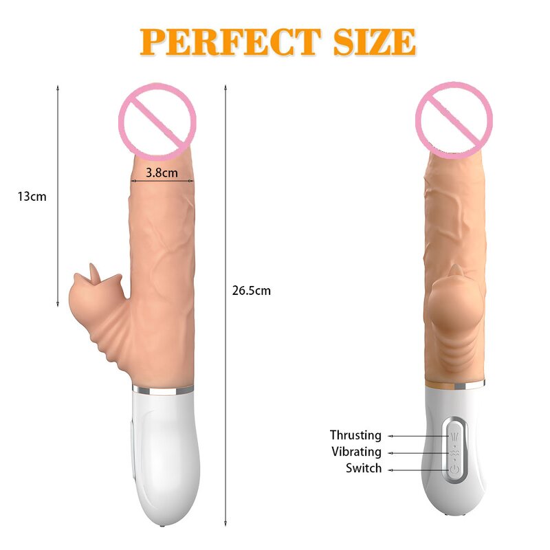 Telescopic Dildo Factory - 12-Frequency Vibrating Heating