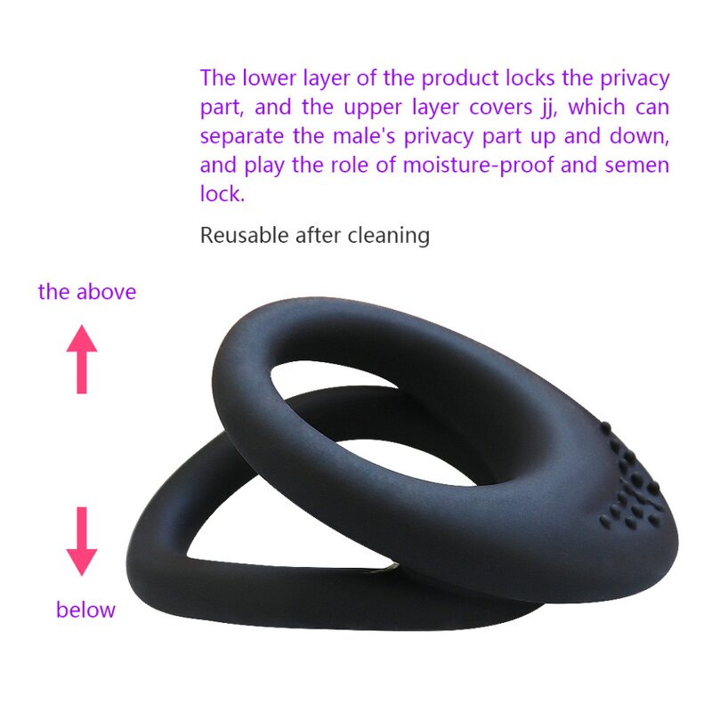 Cock Ring Factory - Double Silicone Ring Delay Vibrator