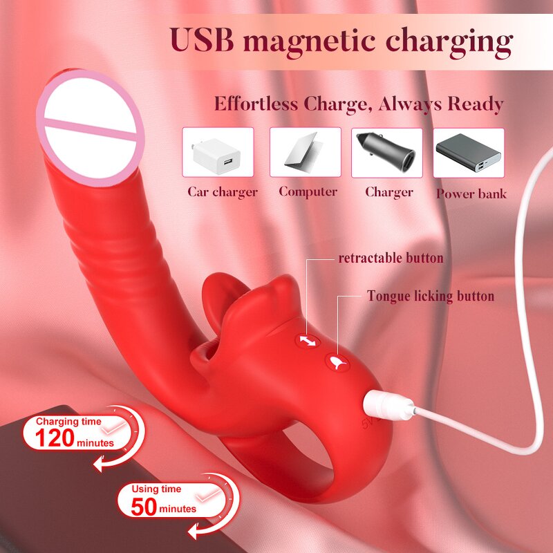 Mini Vibrator Eggs Factory - Double-Headed Telescopic Tongue