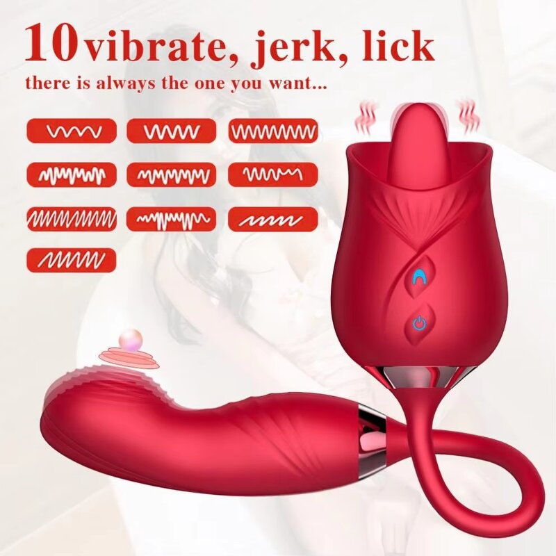 Rose Vibrator Manufacturer - Oral Tongue Shaped Stimulator