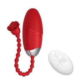 Jumping Egg Vibrator Factory - Rose Remote Control 2 in 1