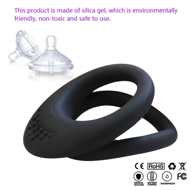 Cock Ring Factory - Double Silicone Ring Delay Vibrator