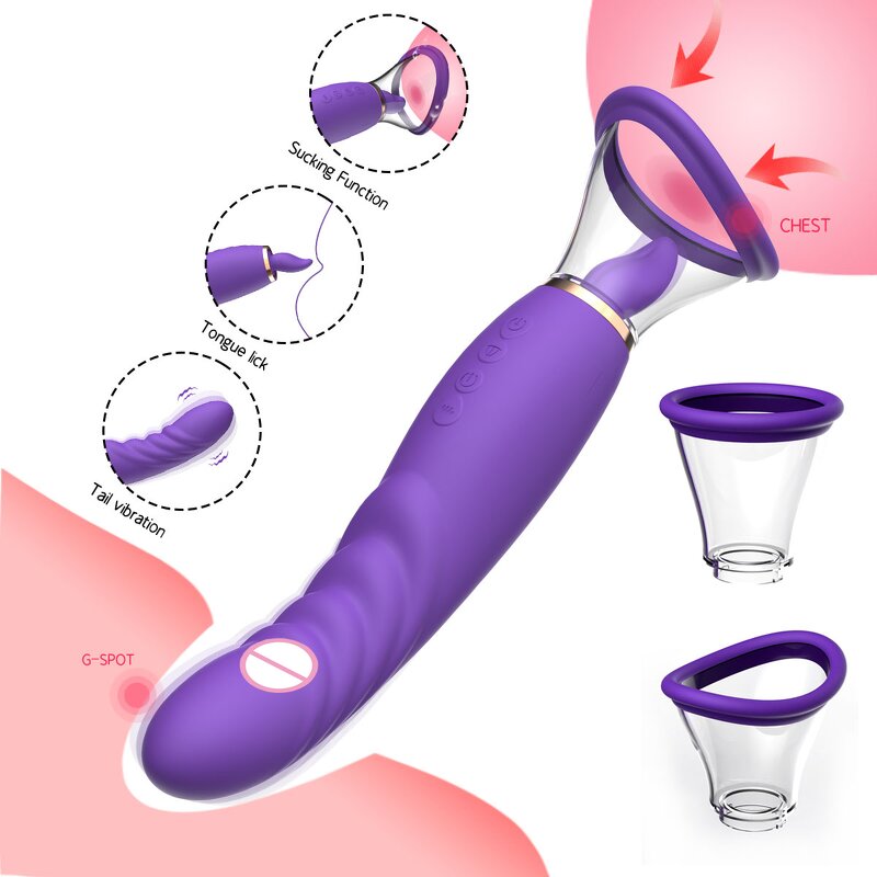 Breast Suction Vibrator Factory - Tongue Licking USB Power