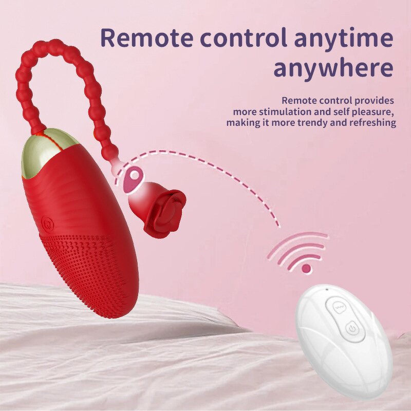 Jumping Egg Vibrator Factory - Rose Remote Control 2 in 1