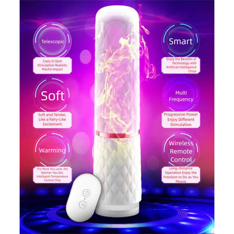 Telescopic Vibrator Factory - Heating Suction Cup Dildo