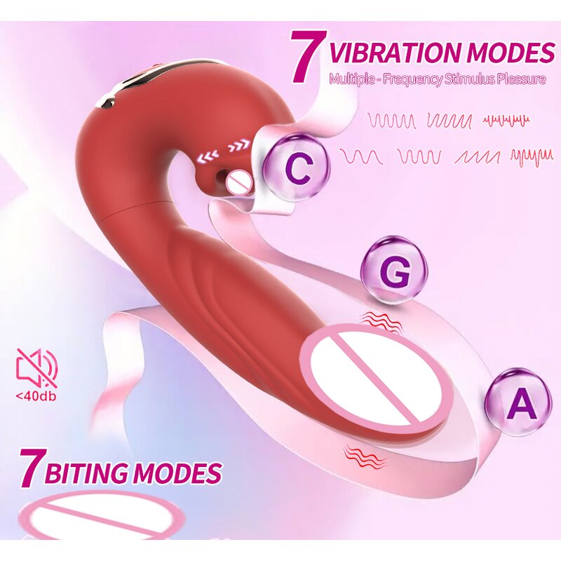Rose Vibrator Factory - 2 in 1 Licking Tapping Jumping
