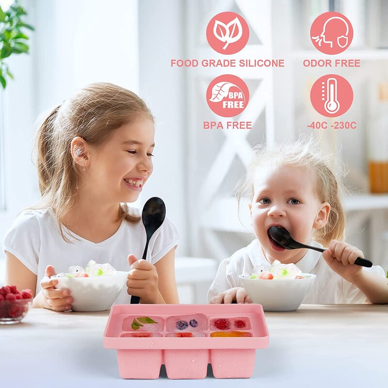 Ice Cube Tray Manufacturer - OEM Custom 6 Cavity Bpa Free with Lid