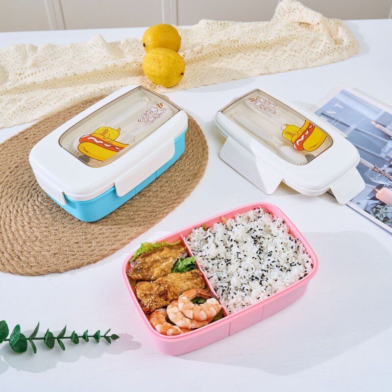 Lunch Box Manufacturer - OEM Custom 2 Rows Food-grade PP Microwave