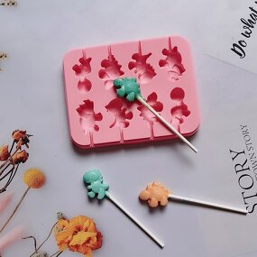 Lollipop Mold Manufacturer - OEM Custom 8 Dinosaur Chocolate Ice Lattice